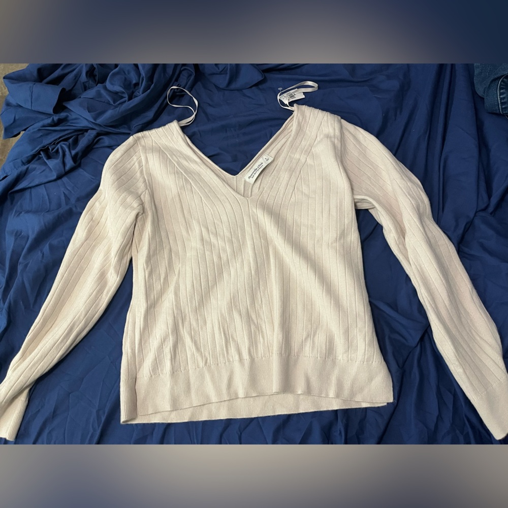 Abercrombie & Fitch Soft Cream Knit Top